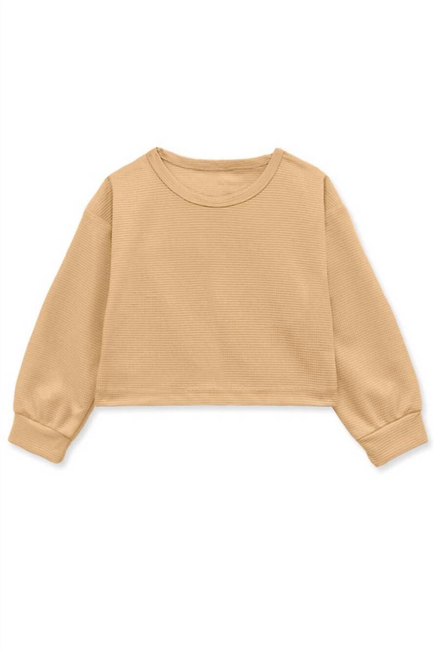 NEW CUTIE PATOOTIE kids perfect basic pullover top in camel